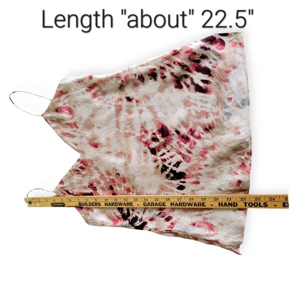 Silk CAMI NYC Raine Blush Tie Dye V-Neck XS - Picture 8 of 11